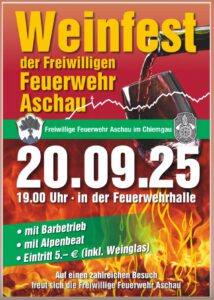 Weinfest 2025 am 20. September mit Alpenbeat und heimischen Spezialitäten